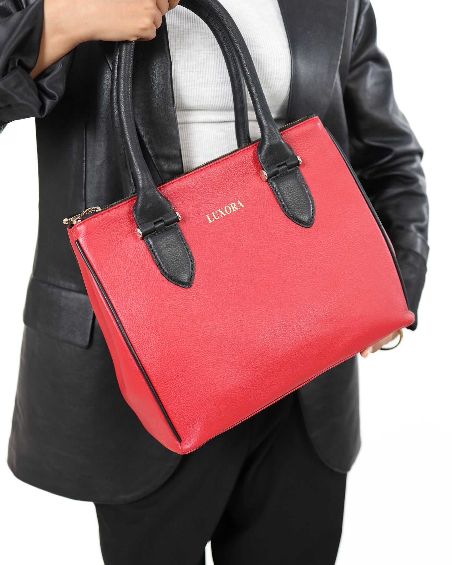 Rouge Arc Hand Bag | 100% Genuine Leather