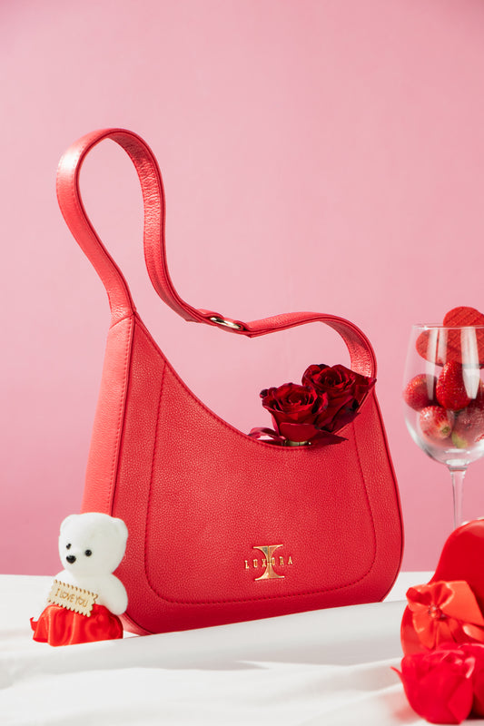 Cherry Curve Hand Bag | 100% Genuine Leather