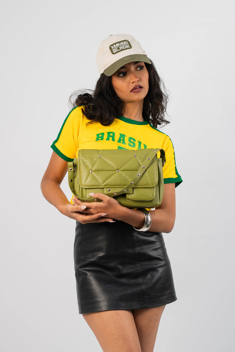 Quilted Leather Sling Bag