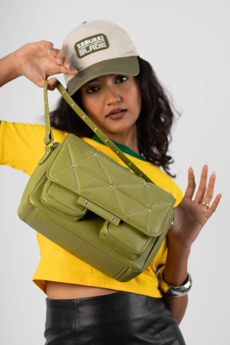 Quilted Leather Sling Bag Hover