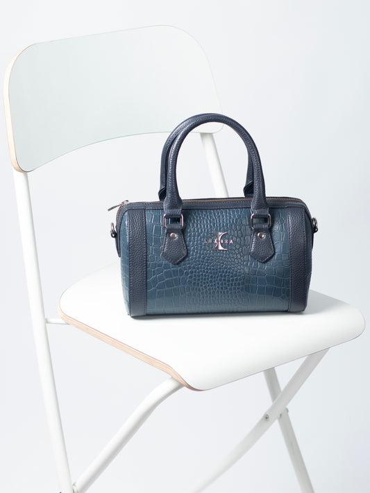 Azure Crest Handbag | 100% Genuine Leather
