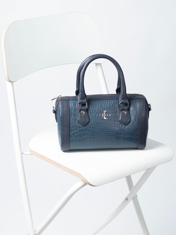 Azure Crest Handbag | 100% Genuine Leather