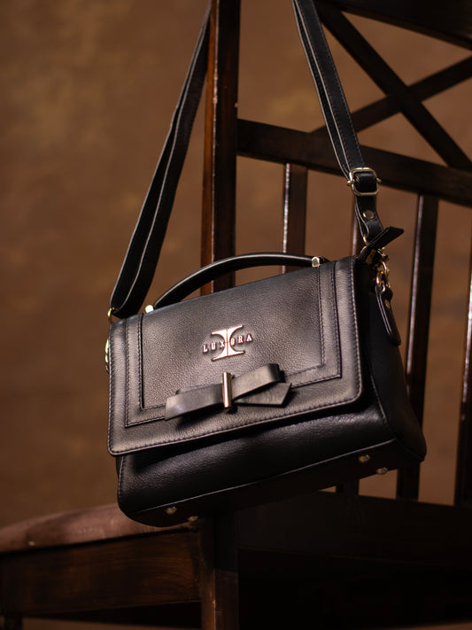 Onyx Arc Satchel | 100% Genuine Leather