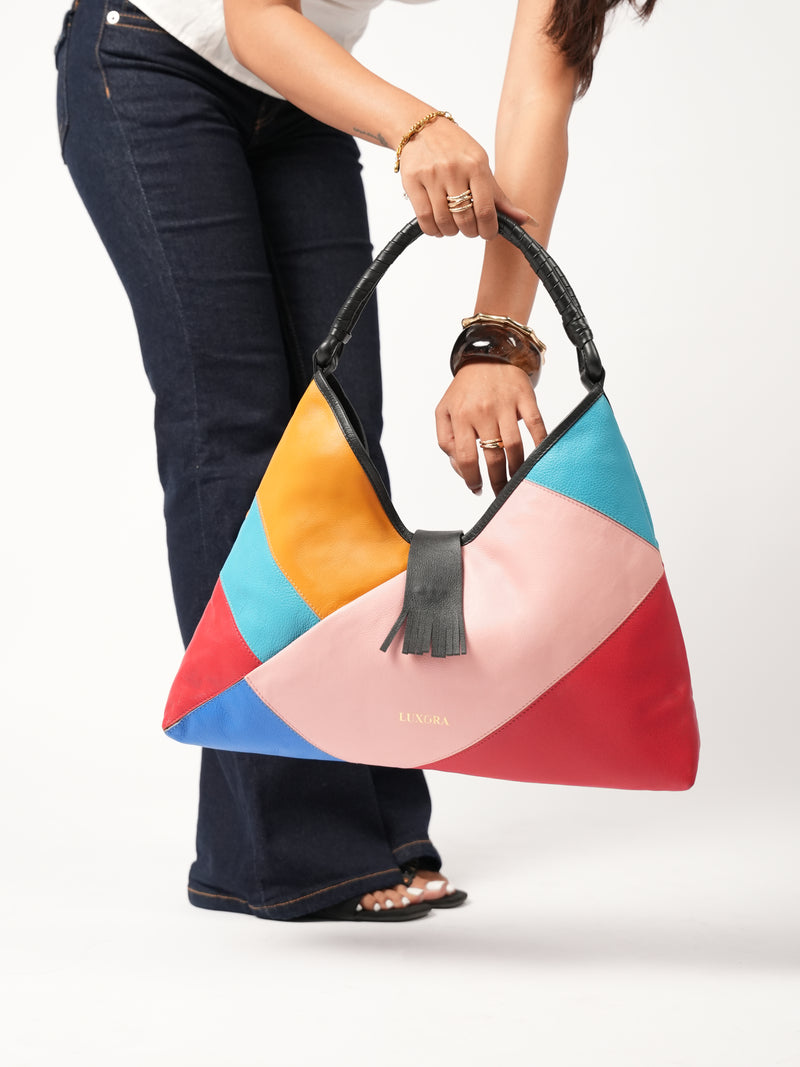 Spectrum Arc Handbag | 100% Genuine Leather Hover