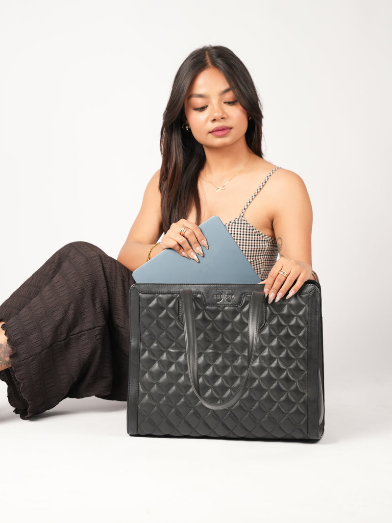 Onyx Classic Tote | 100% Genuine Leather Hover