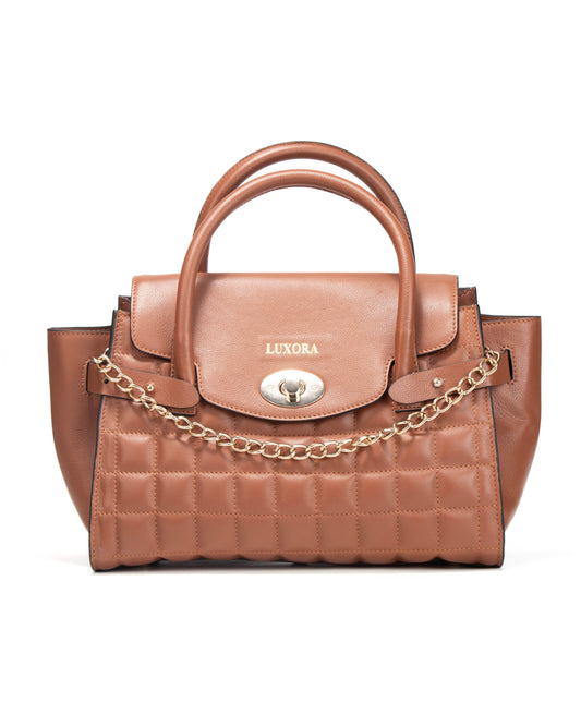 Gilded Mocha Hand Bag | 100% Genuine Leather