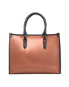 Brunette Contrast Tote | 100% Genuine Leather