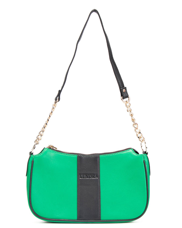 Dual-Tone Verde Shoulder Bag | 100% Genuine Leather