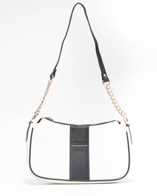 Monochrome Muse Shoulder Bag | 100% Genuine Leather