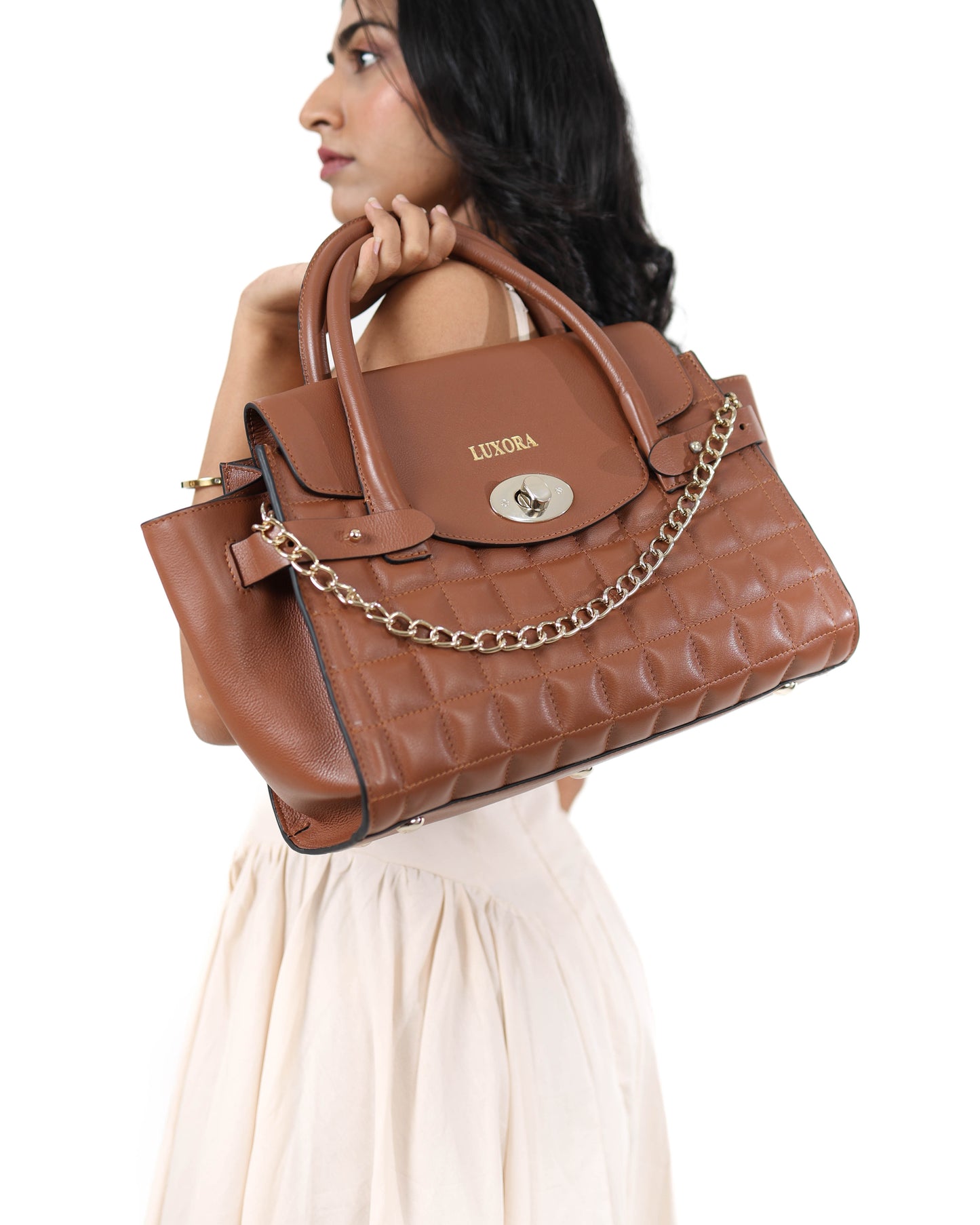 Gilded Mocha Hand Bag