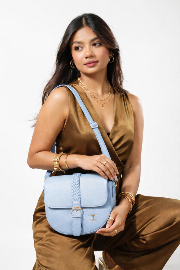 Braided Leather Sling Bag | 100% Genuine Leather